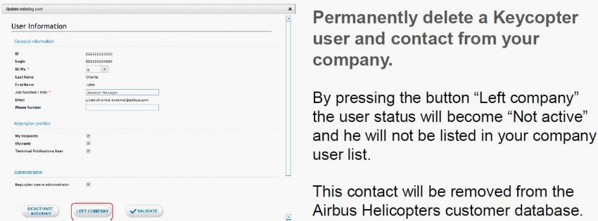 Permanently Delete Keycopter User