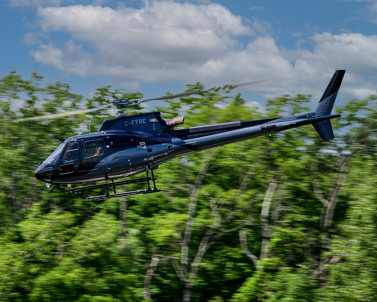 Ach125 Line Helicopter In Flight