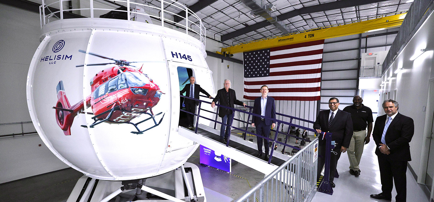 Helisim Full H145 Flight Simulator Inauguration Texas